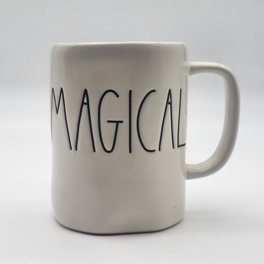 Rae Dunn MAGICAL Mug Halloween White Purple Interior Coffee Cup Magenta 202